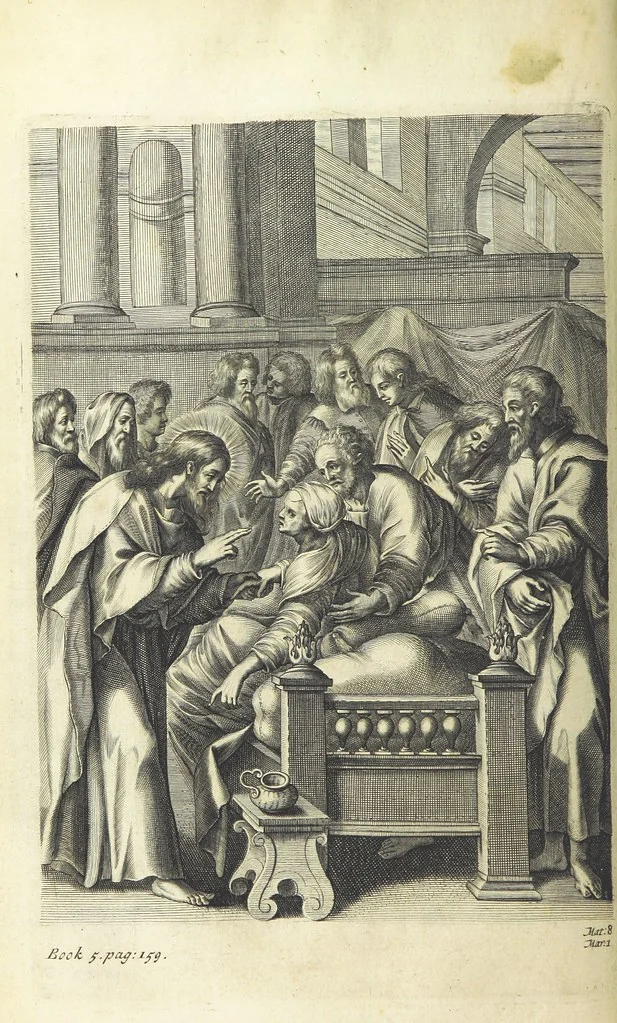 An illustration from The Life of Our Blessed Lord & Saviour Jesus Christ. An heroic poem ... Illustrated by necessary notes ... also a prefatory discourse concerning heroic poetry. With sixty copper-plates [by William Faithorne, 1693, leaf 268