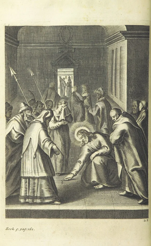 An illustration from The Life of Our Blessed Lord & Saviour Jesus Christ. An heroic poem ... Illustrated by necessary notes ... also a prefatory discourse concerning heroic poetry. With sixty copper-plates [by William Faithorne, 1693, leaf 272