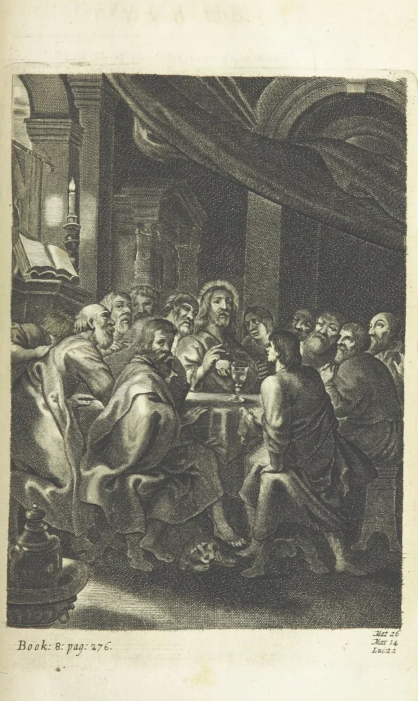 An illustration from The Life of Our Blessed Lord & Saviour Jesus Christ. An heroic poem ... Illustrated by necessary notes ... also a prefatory discourse concerning heroic poetry. With sixty copper-plates [by William Faithorne, 1693, leaf 411