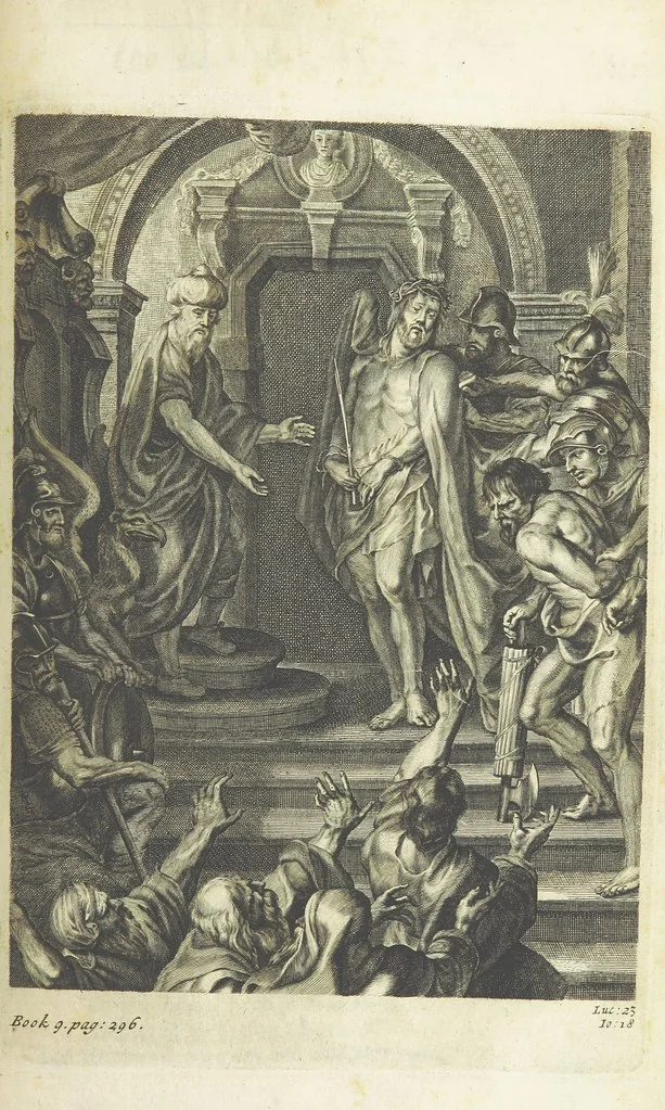 An illustration from The Life of Our Blessed Lord & Saviour Jesus Christ. An heroic poem ... Illustrated by necessary notes ... also a prefatory discourse concerning heroic poetry. With sixty copper-plates [by William Faithorne, 1693, leaf 441