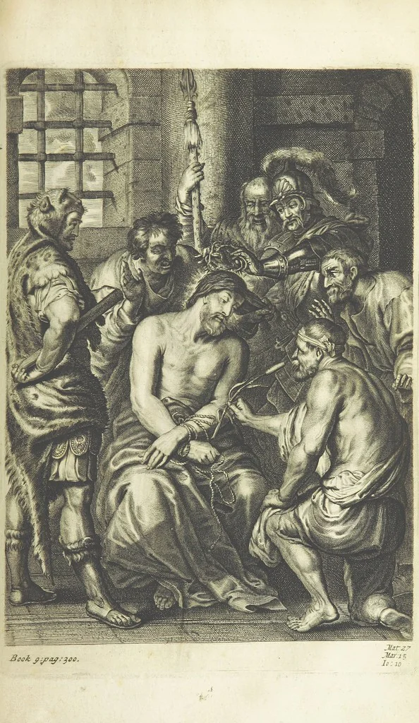An illustration from The Life of Our Blessed Lord & Saviour Jesus Christ. An heroic poem ... Illustrated by necessary notes ... also a prefatory discourse concerning heroic poetry. With sixty copper-plates [by William Faithorne, 1693, leaf 449