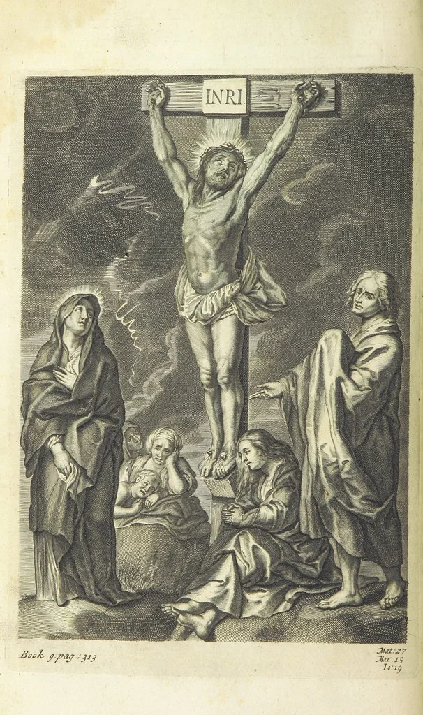 An illustration from The Life of Our Blessed Lord & Saviour Jesus Christ. An heroic poem ... Illustrated by necessary notes ... also a prefatory discourse concerning heroic poetry. With sixty copper-plates [by William Faithorne, 1693, leaf 466
