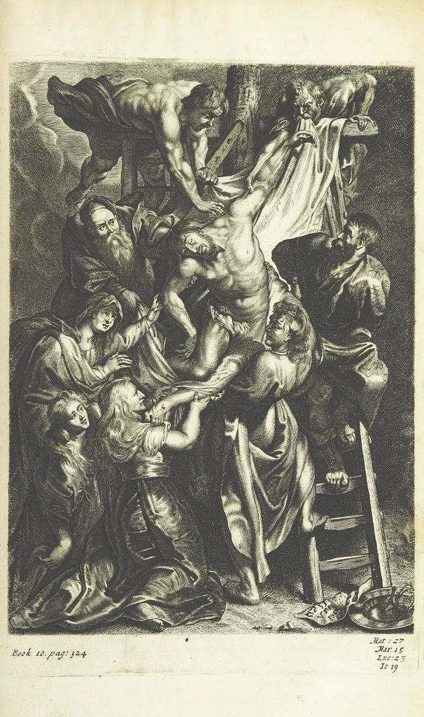 An illustration from The Life of Our Blessed Lord & Saviour Jesus Christ. An heroic poem ... Illustrated by necessary notes ... also a prefatory discourse concerning heroic poetry. With sixty copper-plates [by William Faithorne, 1693, leaf 479