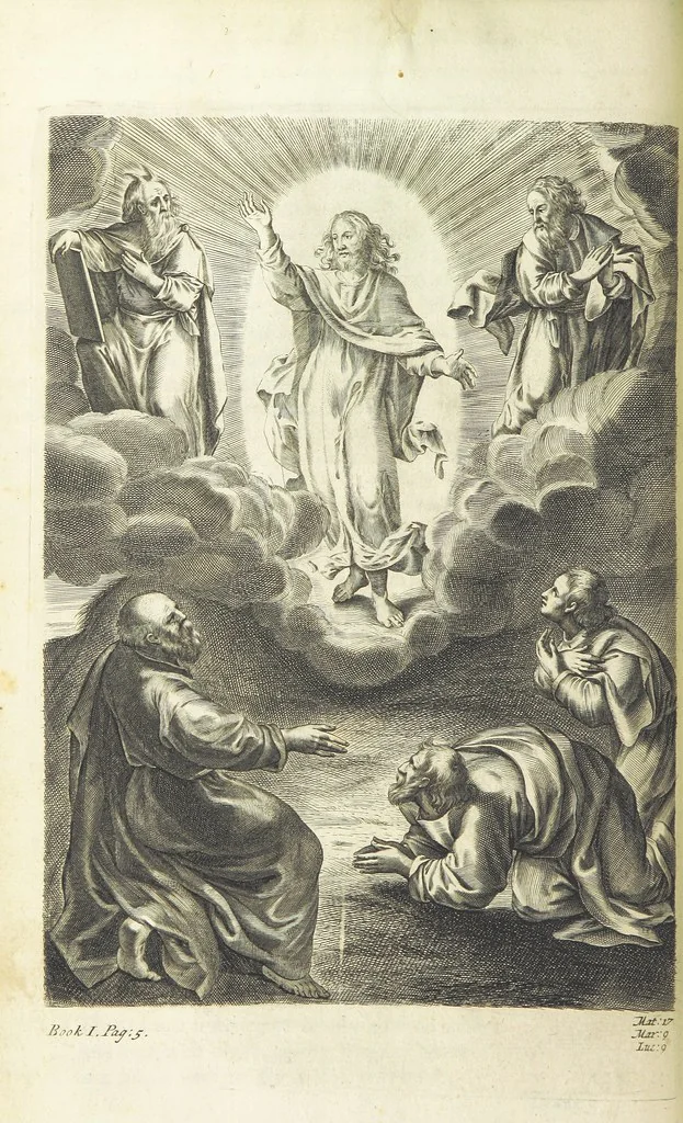 An illustration from The Life of Our Blessed Lord & Saviour Jesus Christ. An heroic poem ... Illustrated by necessary notes ... also a prefatory discourse concerning heroic poetry. With sixty copper-plates [by William Faithorne, 1693, leaf 50