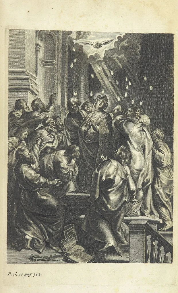 An illustration from The Life of Our Blessed Lord & Saviour Jesus Christ. An heroic poem ... Illustrated by necessary notes ... also a prefatory discourse concerning heroic poetry. With sixty copper-plates [by William Faithorne, 1693, leaf 505