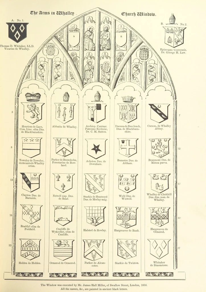 An illustration from An History of the original Parish of Whalley and Honor of Clitheroe. ... To which is subjoined an account of the Parish of Cartmell ... The Third edition, revised and enlarged. With additional engravings, 1872, leaf 39