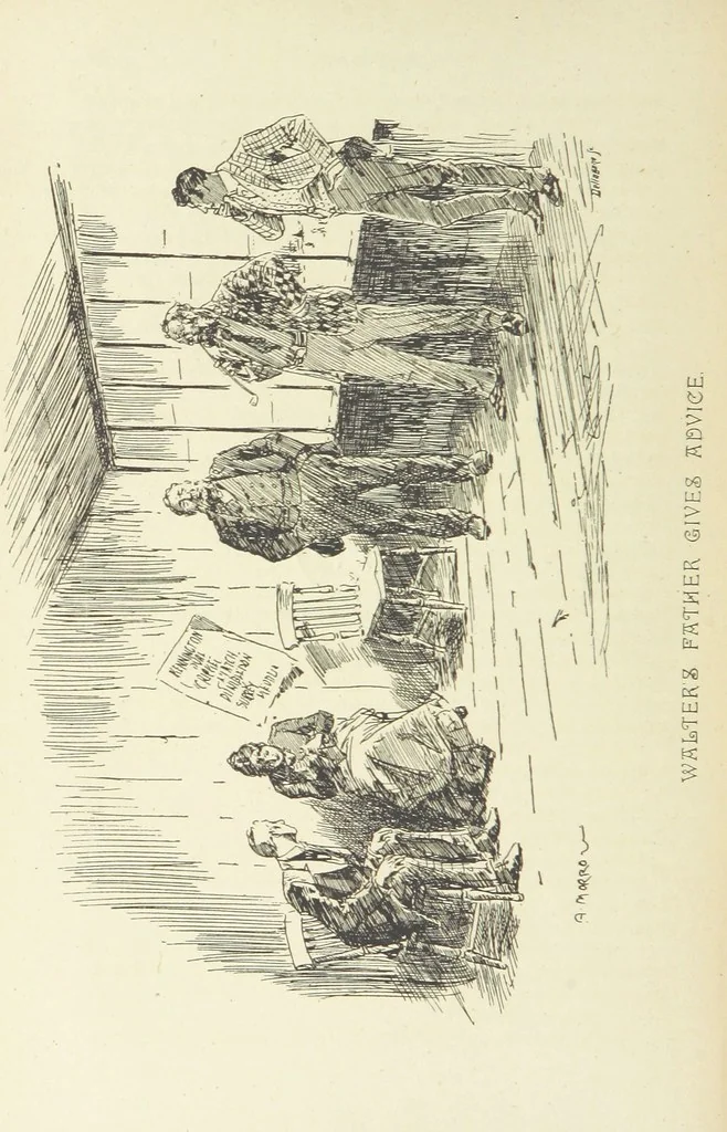 An illustration from The Infant: a novel, 1895, leaf 100