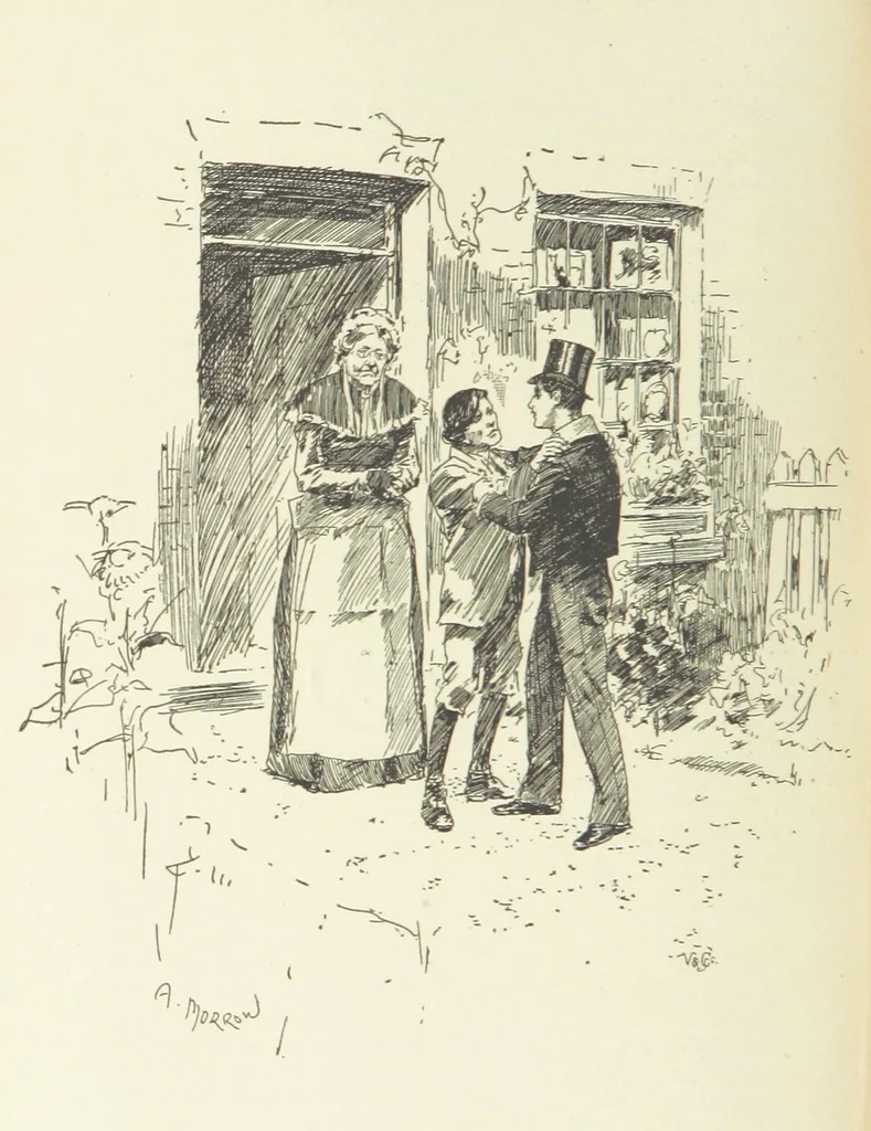 An illustration from The Infant: a novel, 1895, leaf 116