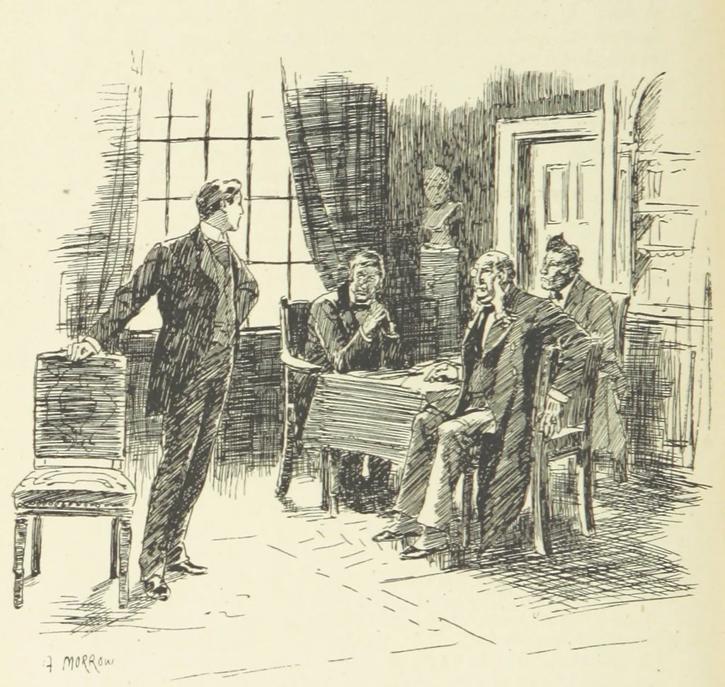 An illustration from The Infant: a novel, 1895, leaf 128