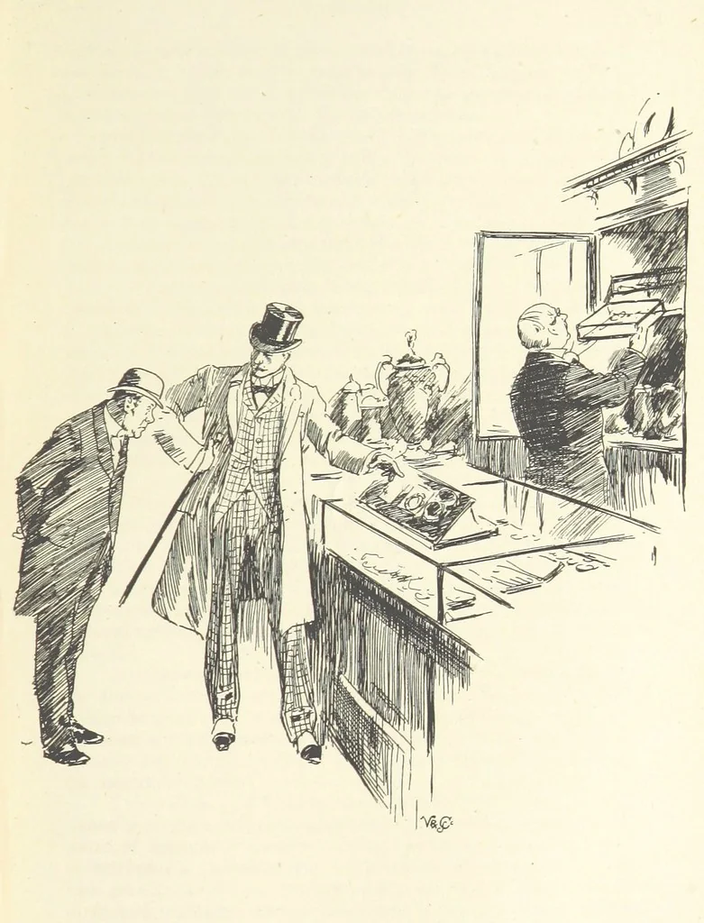 An illustration from The Infant: a novel, 1895, leaf 135