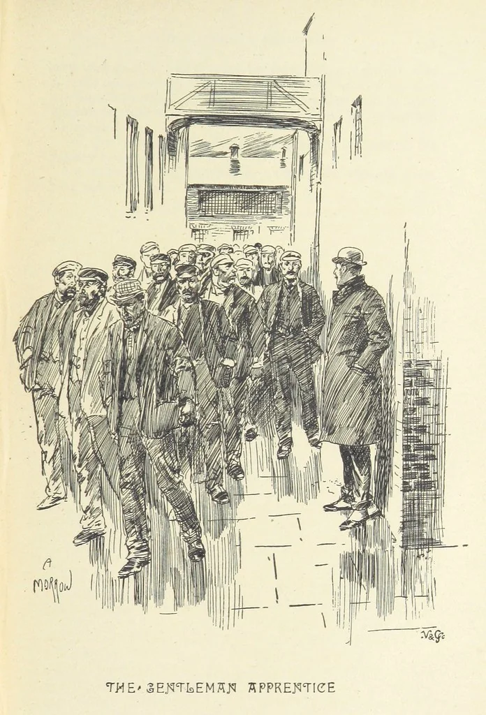 An illustration from The Infant: a novel, 1895, leaf 161