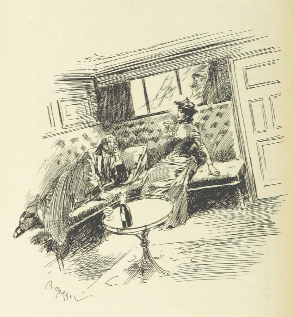 An illustration from The Infant: a novel, 1895, leaf 206