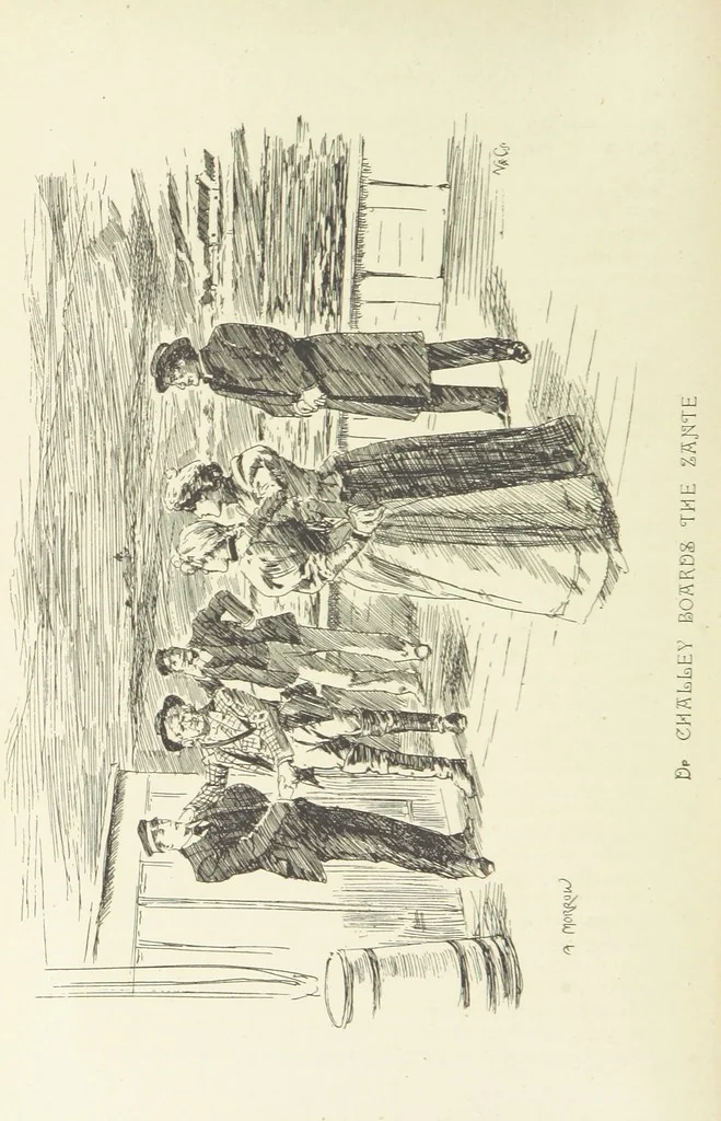 An illustration from The Infant: a novel, 1895, leaf 258