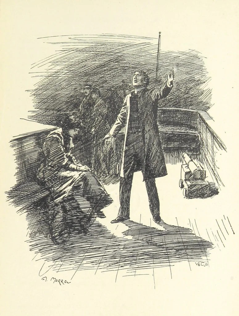 An illustration from The Infant: a novel, 1895, leaf 267