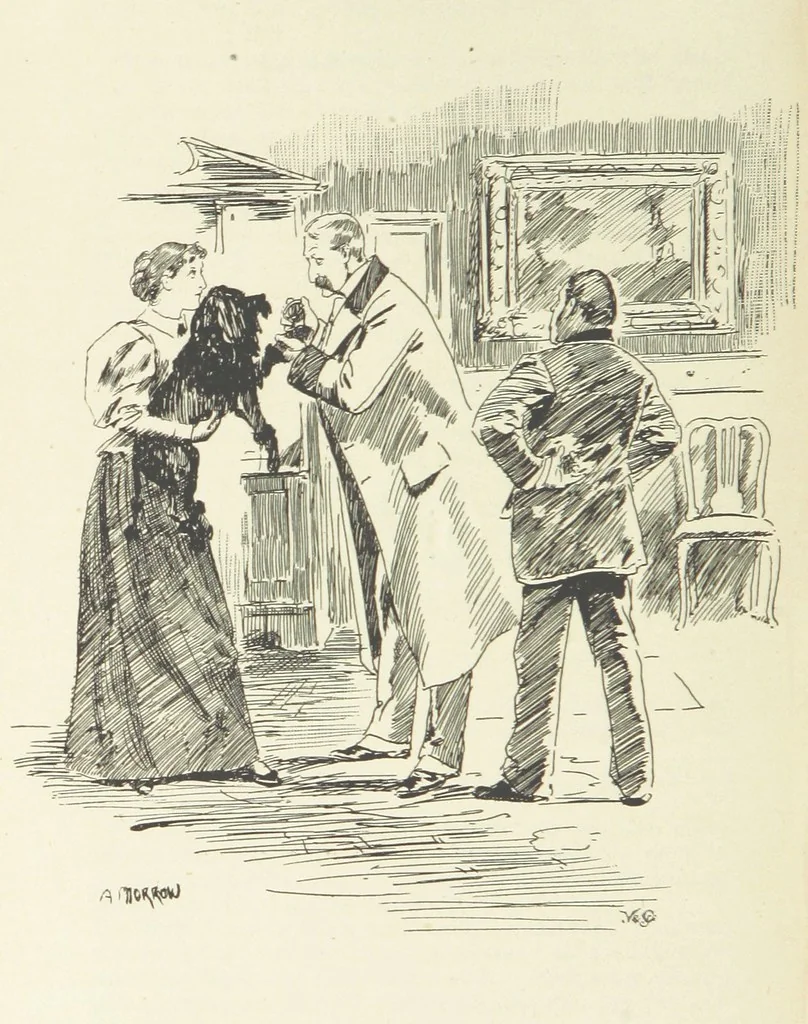 An illustration from The Infant: a novel, 1895, leaf 282
