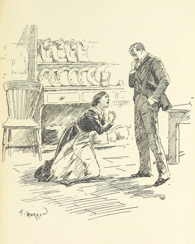 An illustration from The Infant: a novel, 1895, leaf 313
