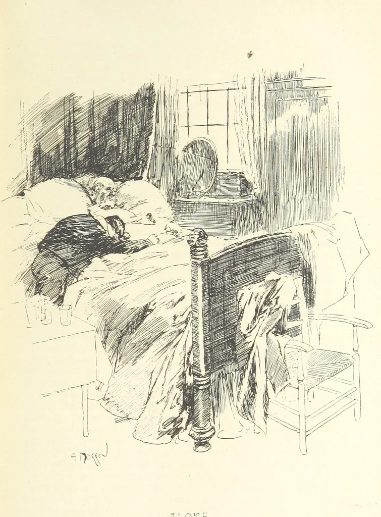 An illustration from The Infant: a novel, 1895, leaf 33