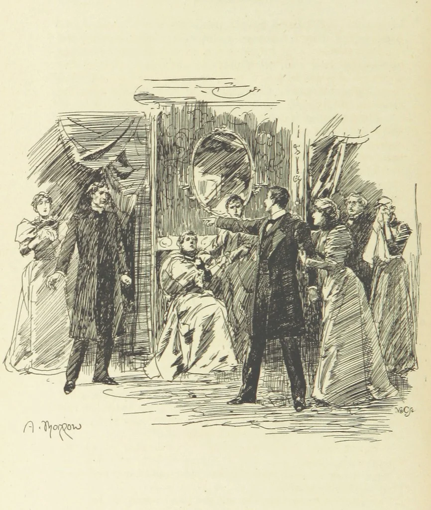 An illustration from The Infant: a novel, 1895, leaf 372