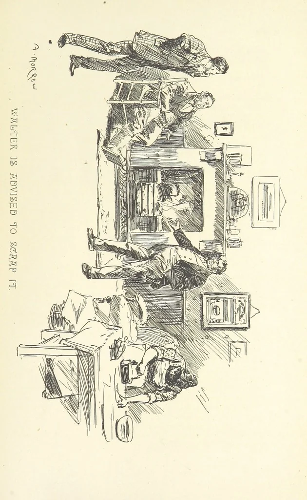 An illustration from The Infant: a novel, 1895, leaf 387