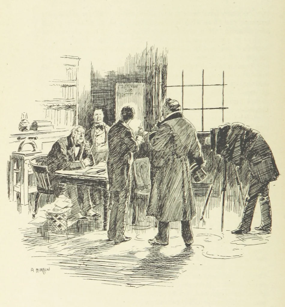 An illustration from The Infant: a novel, 1895, leaf 64