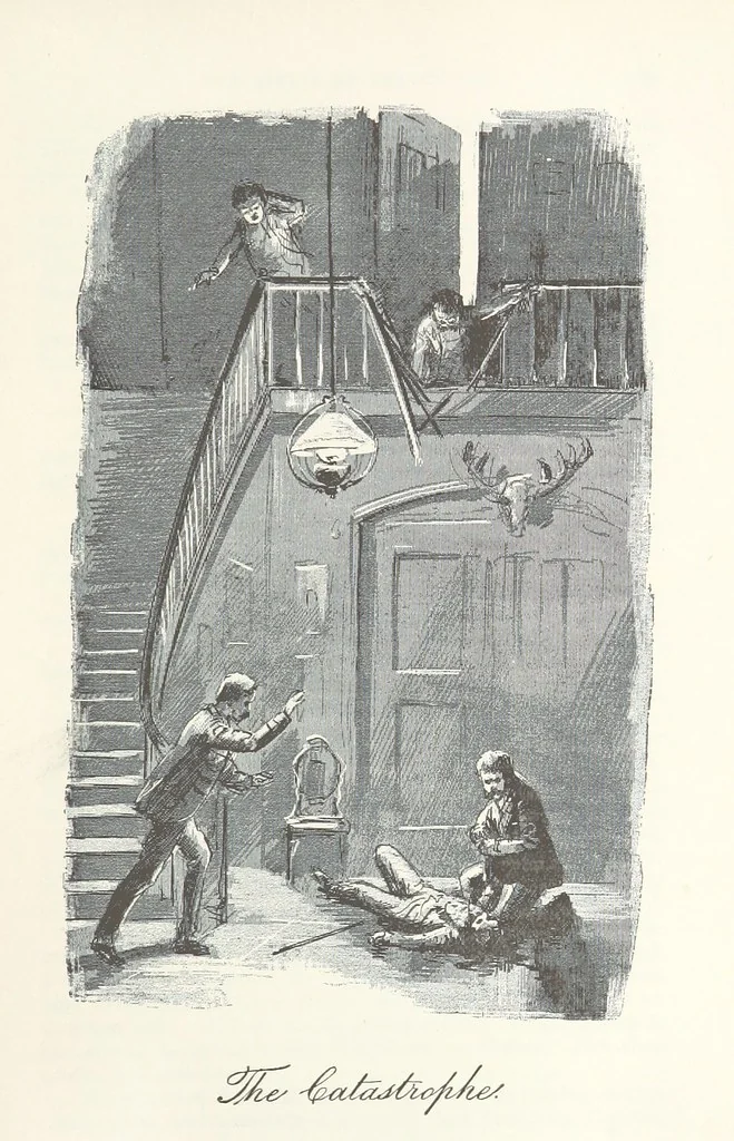 An illustration from The Veiled Hand, a novel of the sixties, the seventies, and the eighties, etc, 1892, leaf 101