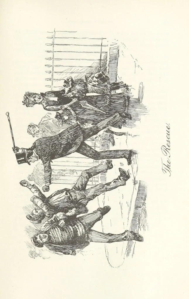 An illustration from The Veiled Hand, a novel of the sixties, the seventies, and the eighties, etc, 1892, leaf 157