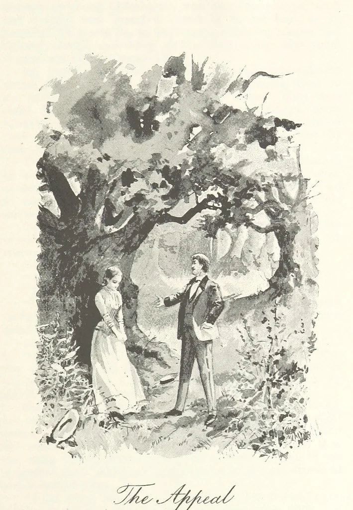 An illustration from The Veiled Hand, a novel of the sixties, the seventies, and the eighties, etc, 1892, leaf 19