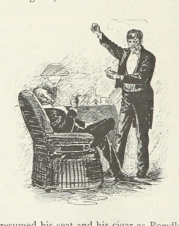 An illustration from The Veiled Hand, a novel of the sixties, the seventies, and the eighties, etc, 1892, leaf 318