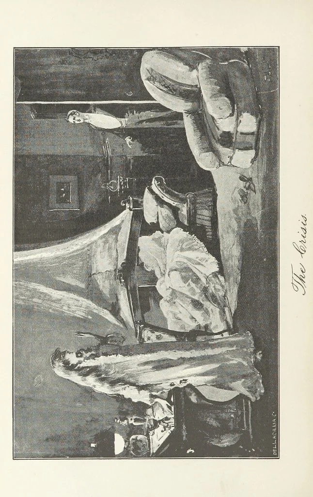An illustration from The Veiled Hand, a novel of the sixties, the seventies, and the eighties, etc, 1892, leaf 336