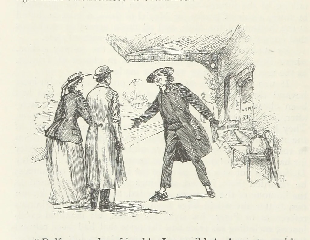 An illustration from The Veiled Hand, a novel of the sixties, the seventies, and the eighties, etc, 1892, leaf 42