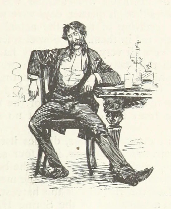 An illustration from The Veiled Hand, a novel of the sixties, the seventies, and the eighties, etc, 1892, leaf 95