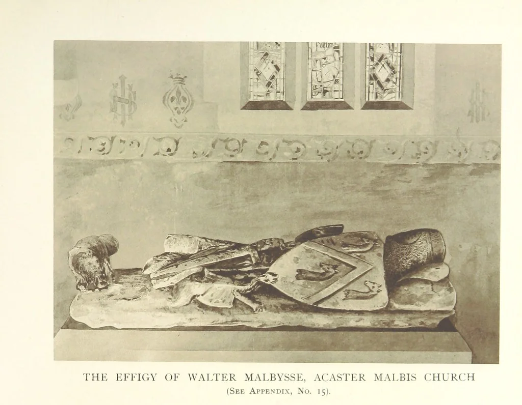 An illustration from Analecta Eboracensia. Some remaynes of the ancient City of York. Collected by a Citizen of York, Sir Thomas Widdrington, Knt. ... Edited and annotated by ... C. Caine, etc. [With plates, 1897, leaf 197