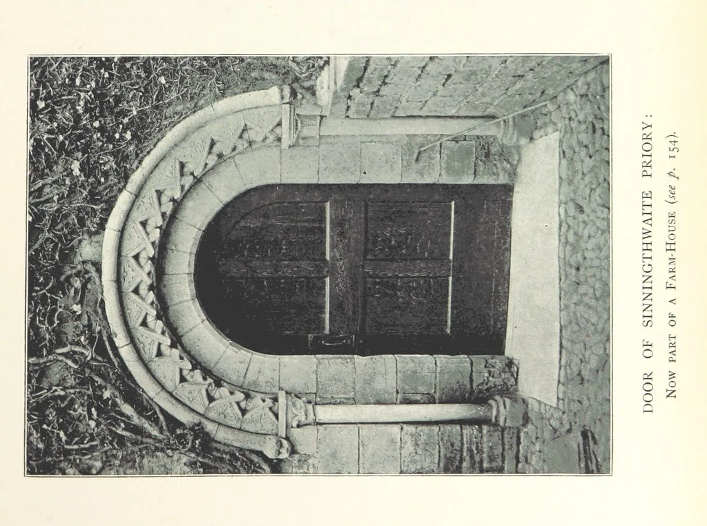 An illustration from Analecta Eboracensia. Some remaynes of the ancient City of York. Collected by a Citizen of York, Sir Thomas Widdrington, Knt. ... Edited and annotated by ... C. Caine, etc. [With plates, 1897, leaf 203