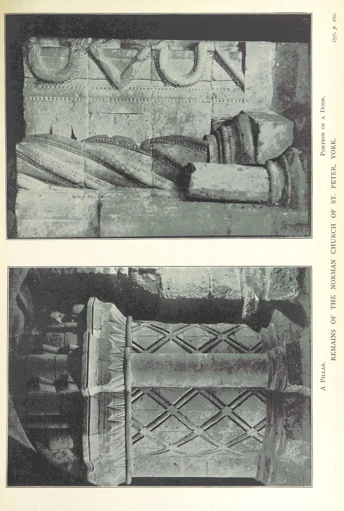 An illustration from Analecta Eboracensia. Some remaynes of the ancient City of York. Collected by a Citizen of York, Sir Thomas Widdrington, Knt. ... Edited and annotated by ... C. Caine, etc. [With plates, 1897, leaf 233