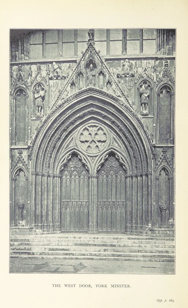 An illustration from Analecta Eboracensia. Some remaynes of the ancient City of York. Collected by a Citizen of York, Sir Thomas Widdrington, Knt. ... Edited and annotated by ... C. Caine, etc. [With plates, 1897, leaf 238