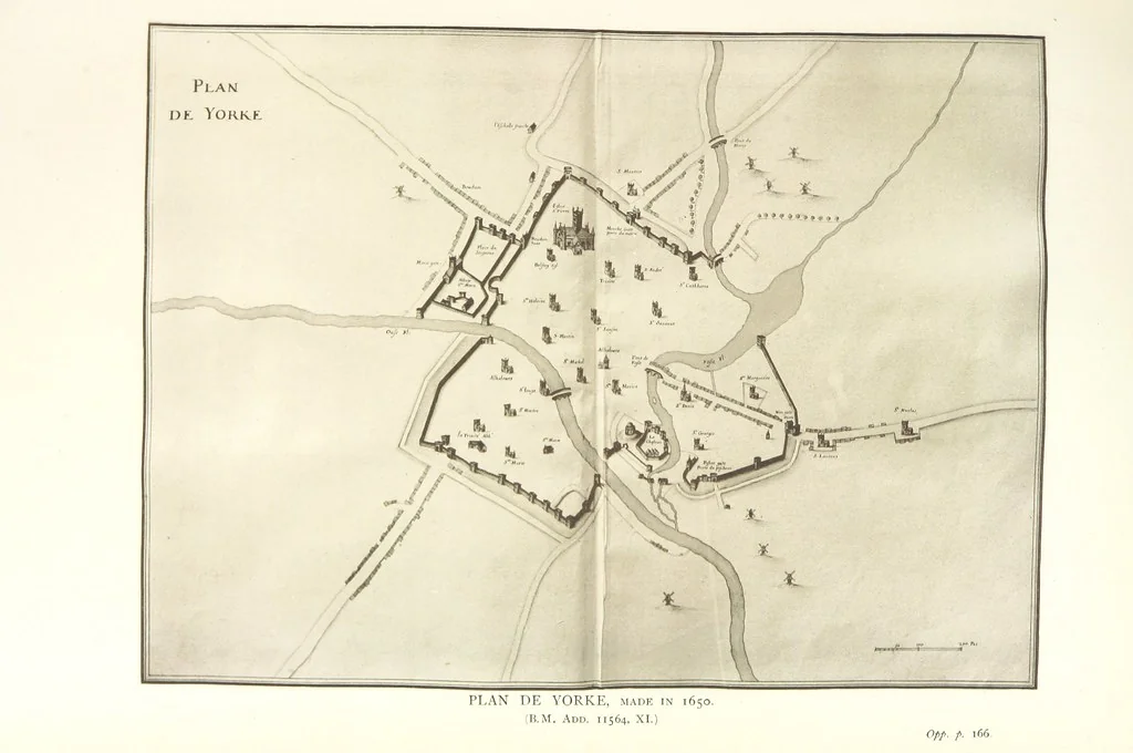 An illustration from Analecta Eboracensia. Some remaynes of the ancient City of York. Collected by a Citizen of York, Sir Thomas Widdrington, Knt. ... Edited and annotated by ... C. Caine, etc. [With plates, 1897, leaf 245