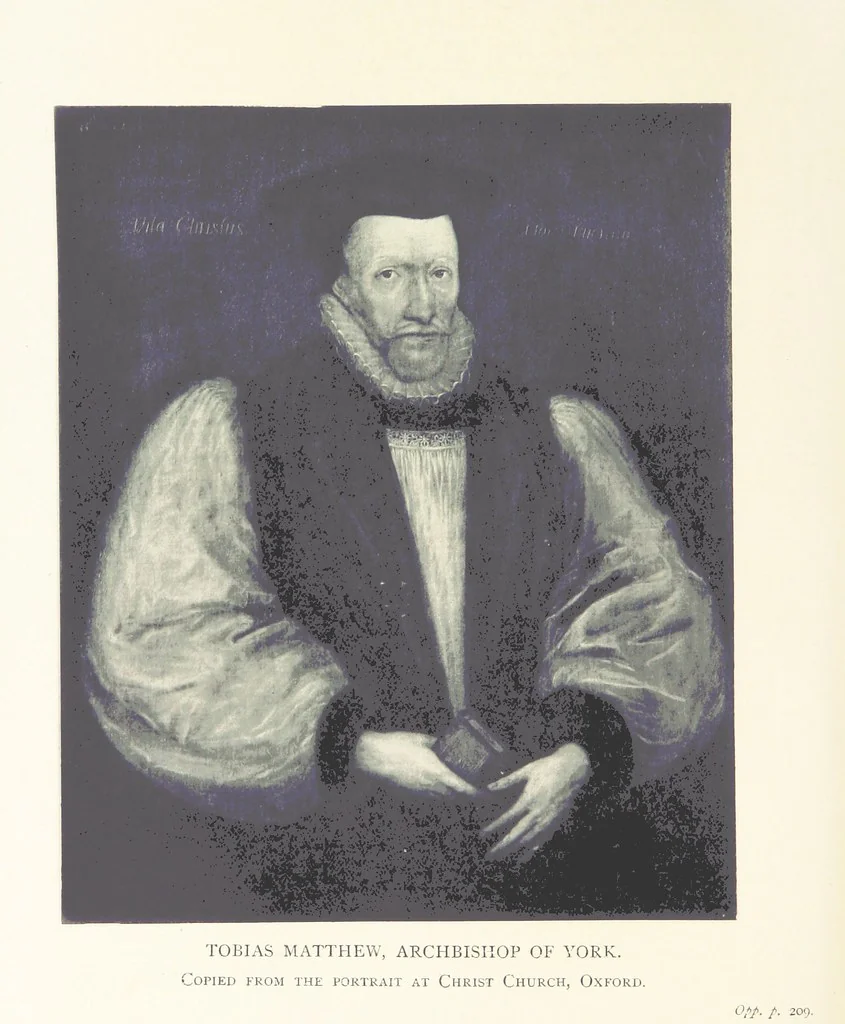 An illustration from Analecta Eboracensia. Some remaynes of the ancient City of York. Collected by a Citizen of York, Sir Thomas Widdrington, Knt. ... Edited and annotated by ... C. Caine, etc. [With plates, 1897, leaf 310