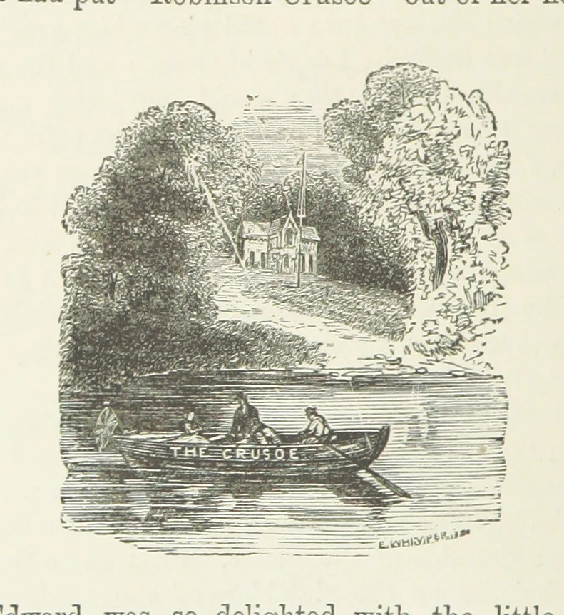 An illustration from Phil Thorndyke's Adventures: and other stories. By F. M. Wilbraham, E. M. Piper, Lady C. Thynne, and others, etc, 1894, leaf 100
