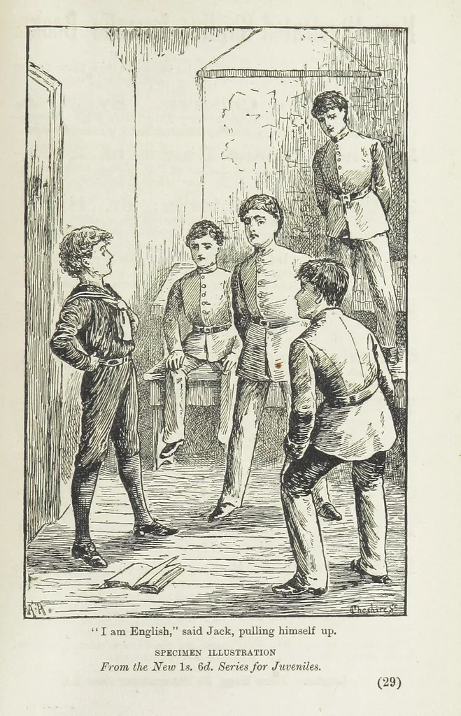An illustration from Phil Thorndyke's Adventures: and other stories. By F. M. Wilbraham, E. M. Piper, Lady C. Thynne, and others, etc, 1894, leaf 339