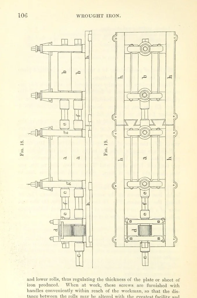 An illustration from The Manufacture of iron in Great Britain; with remarks on the employment of capital in iron-works and collieries, 1857, leaf 122