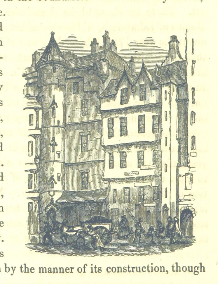 An illustration from Memorials of Edinburgh in the olden time, 1848, leaf 310