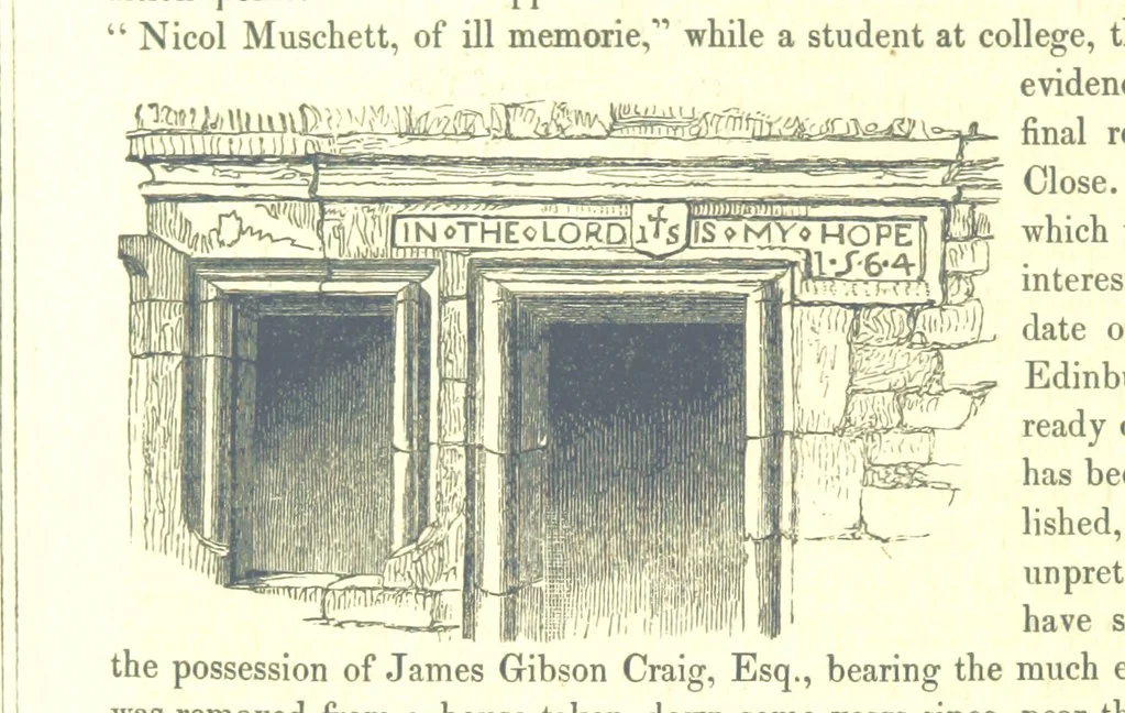 An illustration from Memorials of Edinburgh in the olden time, 1848, leaf 332