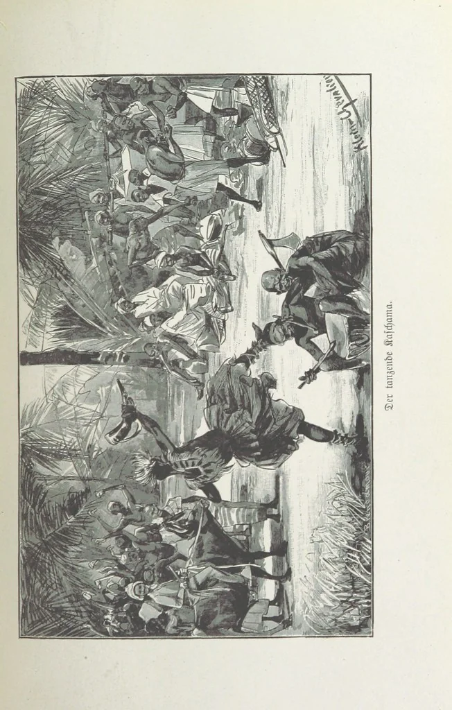 An illustration from Meine zweite Durchquerung Äquatorial-Afrikas vom Congo zum Zambesi während der Jahre 1886 und 1887 ... Mit 92 Abbildungen, etc, 1890, leaf 137