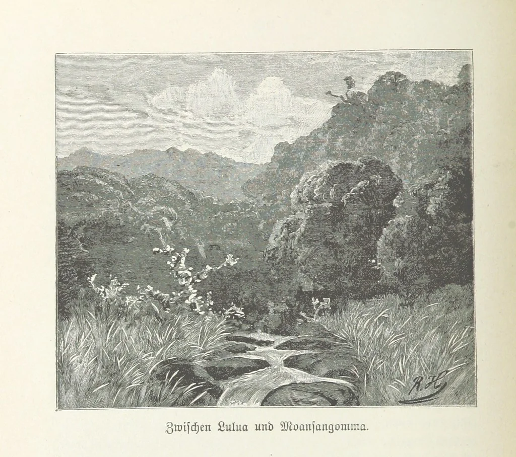 An illustration from Meine zweite Durchquerung Äquatorial-Afrikas vom Congo zum Zambesi während der Jahre 1886 und 1887 ... Mit 92 Abbildungen, etc, 1890, leaf 144
