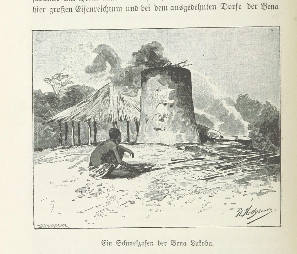 An illustration from Meine zweite Durchquerung Äquatorial-Afrikas vom Congo zum Zambesi während der Jahre 1886 und 1887 ... Mit 92 Abbildungen, etc, 1890, leaf 152