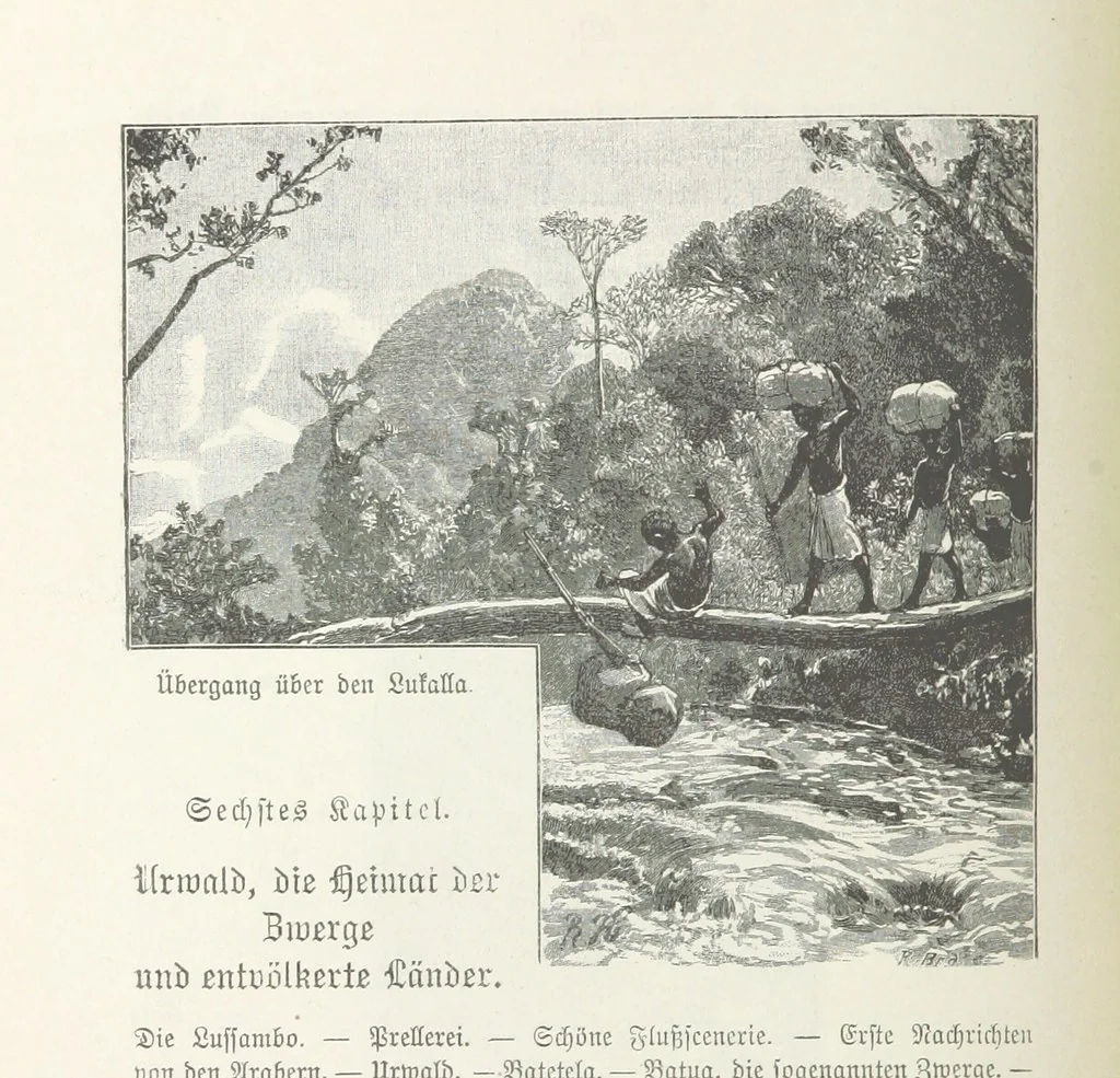 An illustration from Meine zweite Durchquerung Äquatorial-Afrikas vom Congo zum Zambesi während der Jahre 1886 und 1887 ... Mit 92 Abbildungen, etc, 1890, leaf 166
