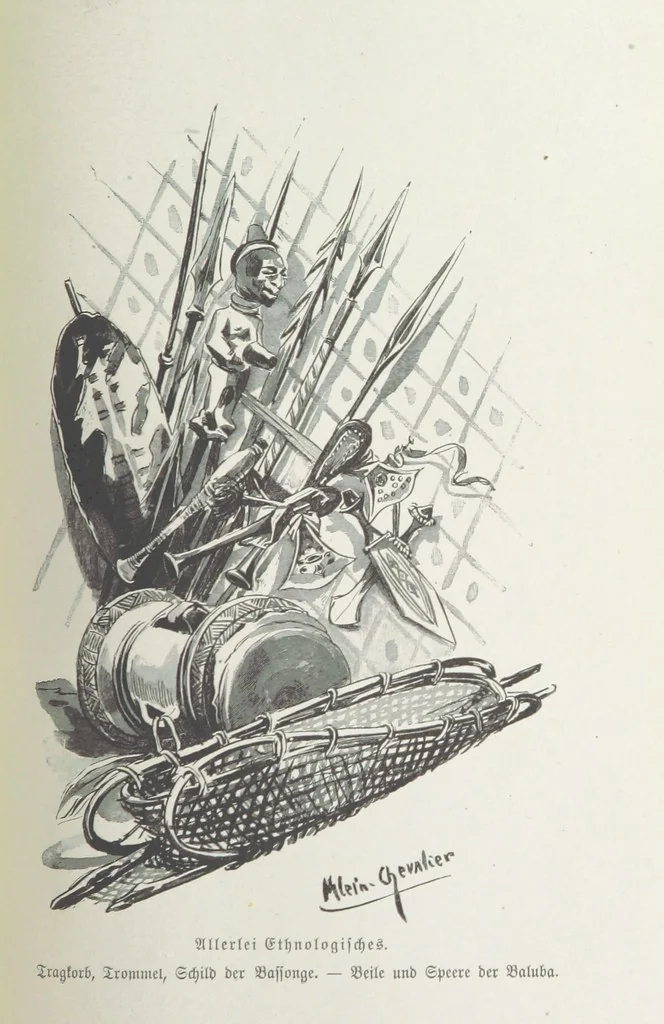 An illustration from Meine zweite Durchquerung Äquatorial-Afrikas vom Congo zum Zambesi während der Jahre 1886 und 1887 ... Mit 92 Abbildungen, etc, 1890, leaf 169