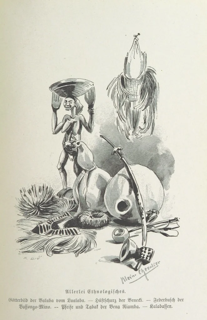 An illustration from Meine zweite Durchquerung Äquatorial-Afrikas vom Congo zum Zambesi während der Jahre 1886 und 1887 ... Mit 92 Abbildungen, etc, 1890, leaf 183