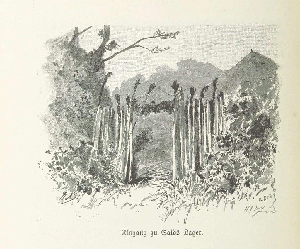 An illustration from Meine zweite Durchquerung Äquatorial-Afrikas vom Congo zum Zambesi während der Jahre 1886 und 1887 ... Mit 92 Abbildungen, etc, 1890, leaf 208