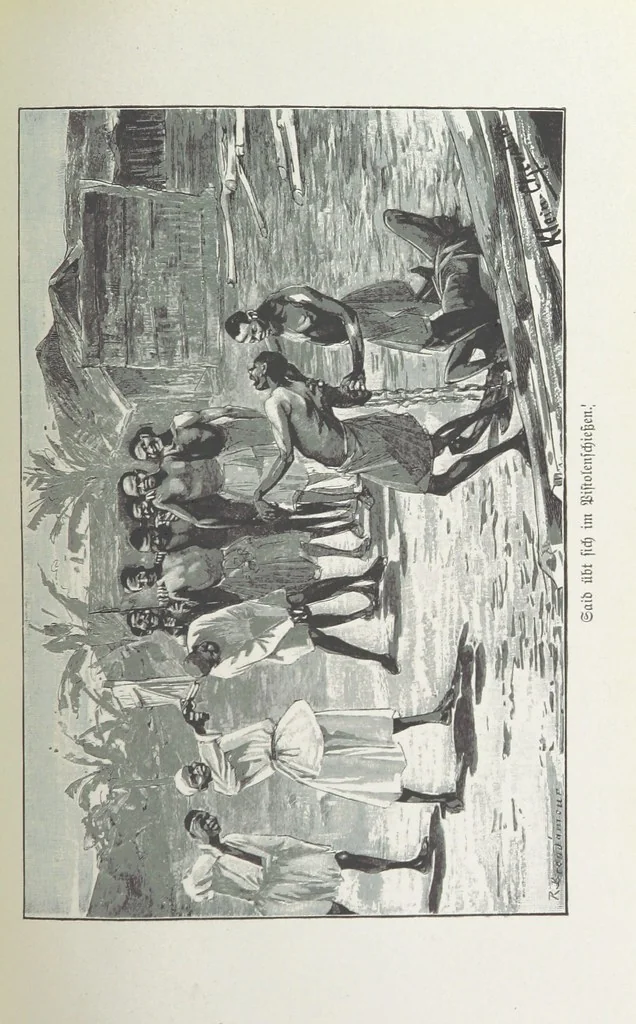 An illustration from Meine zweite Durchquerung Äquatorial-Afrikas vom Congo zum Zambesi während der Jahre 1886 und 1887 ... Mit 92 Abbildungen, etc, 1890, leaf 213